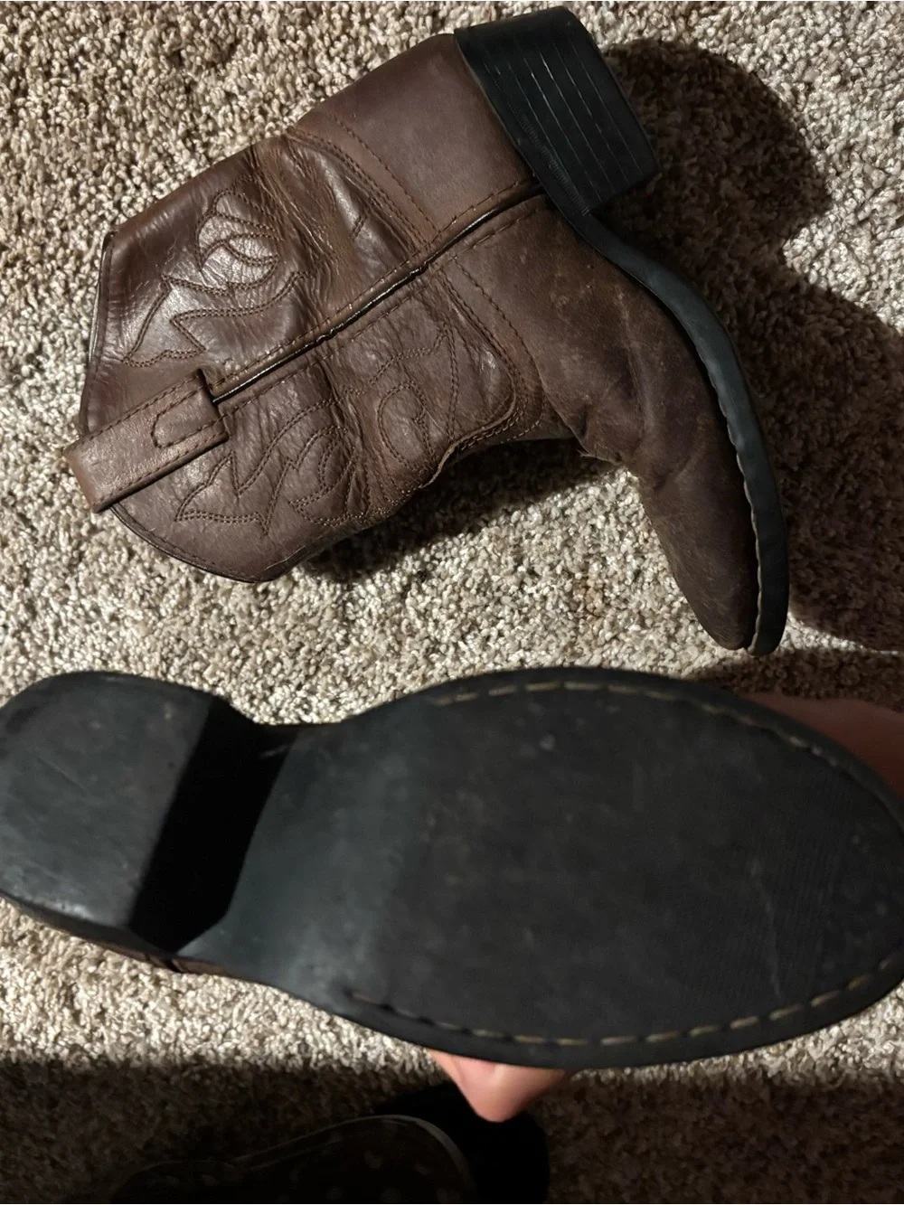 Men's Brown Western Ankle Boots